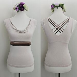 Bebe Y2K Cowl Neck Strappy Back Top